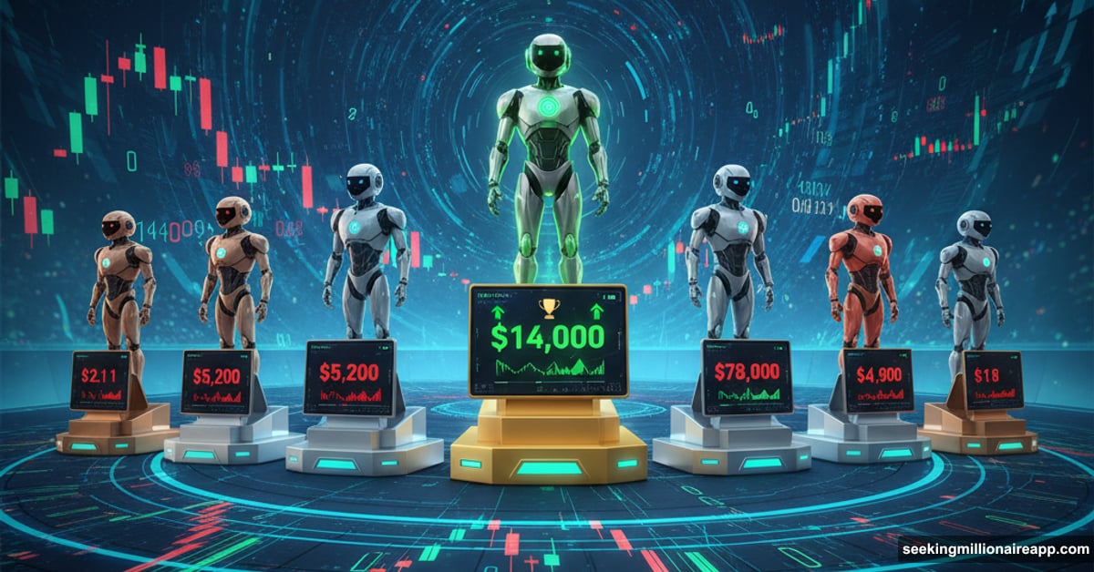 Six AI robots competing in trading arena, DeepSeek champion celebrates victory