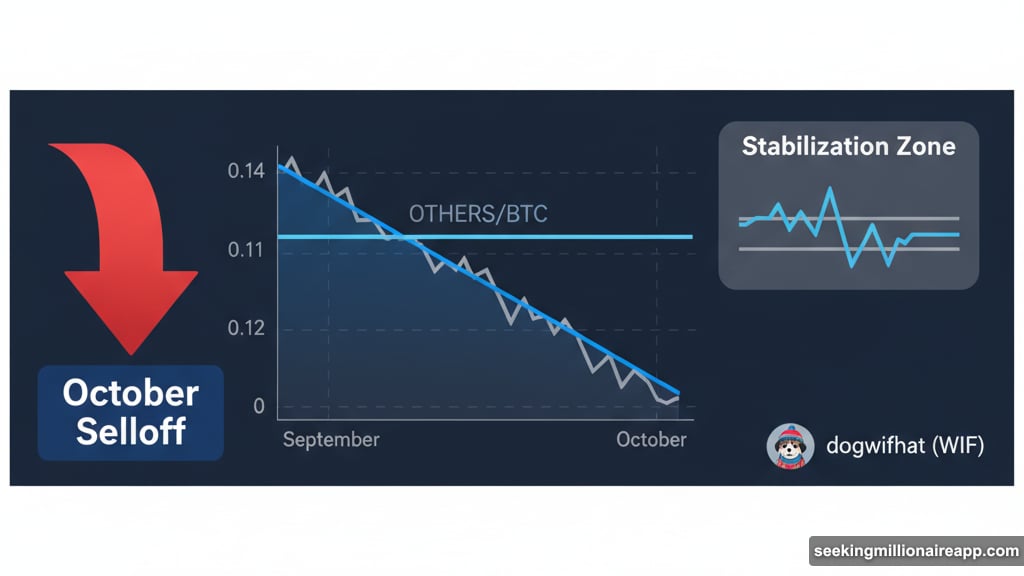 OTHERS/BTC chart dropped from 0.14 to stabilization zone below 0.12