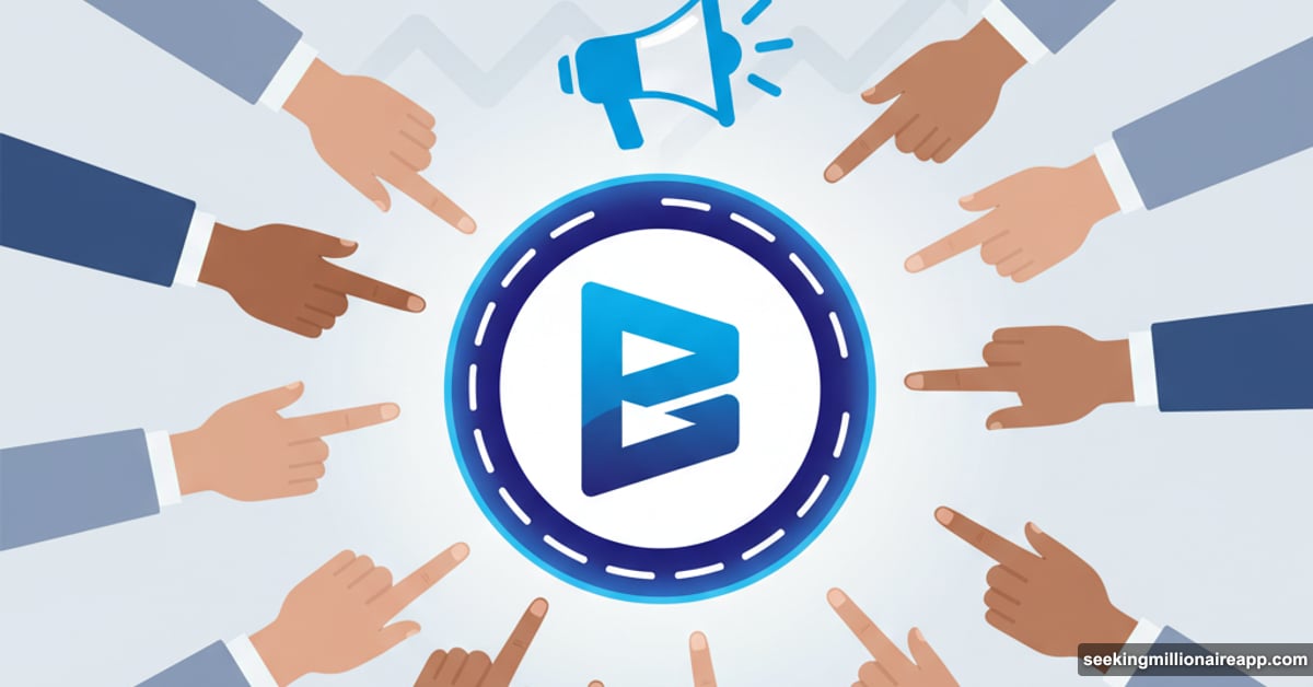 Base token surrounded by community hands offering ideas and input