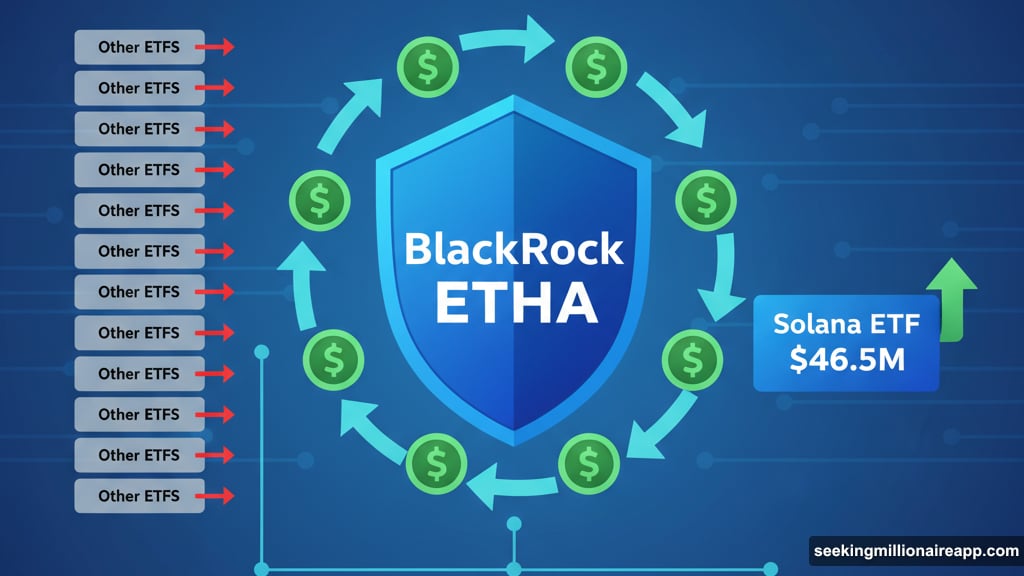 BlackRock ETHA fund stood alone with positive inflows during panic