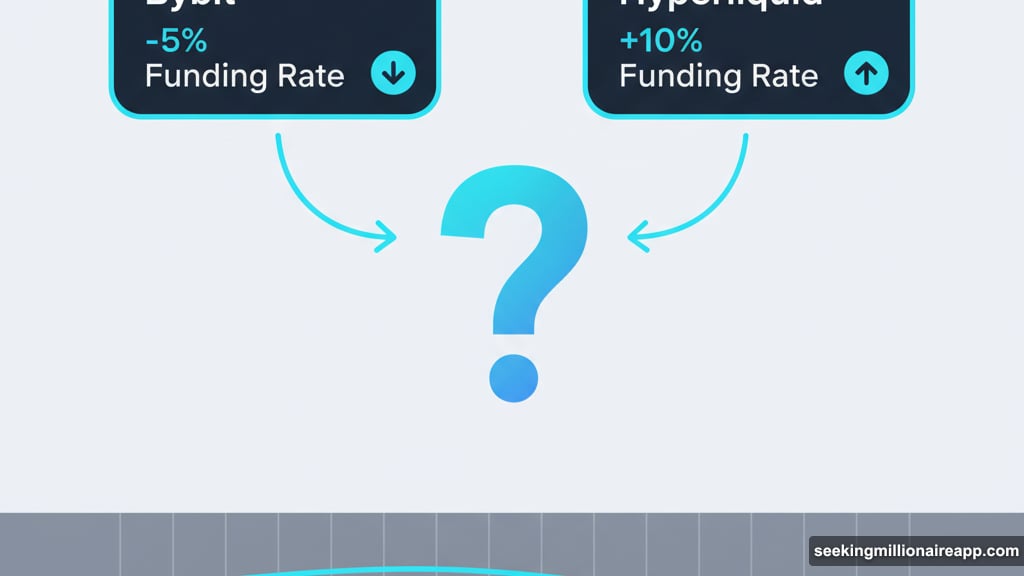 Funding rates show conflicting signals across Bybit and Hyperliquid exchanges
