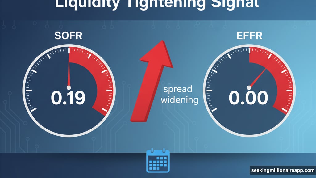 SOFR and EFFR spread jumped to 0.19 from 0.02