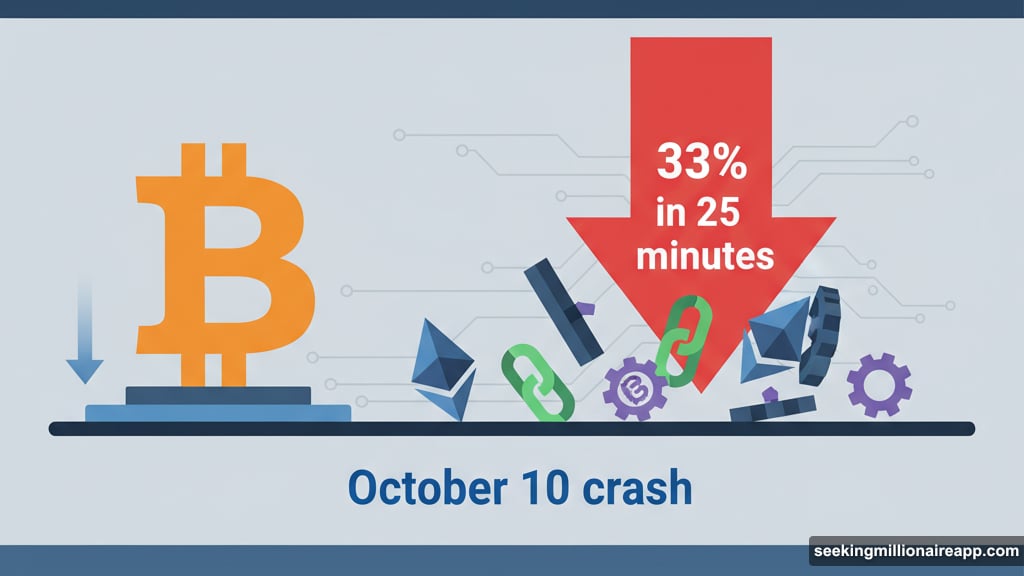Bitcoin stumbled but stayed upright while altcoins got absolutely demolished