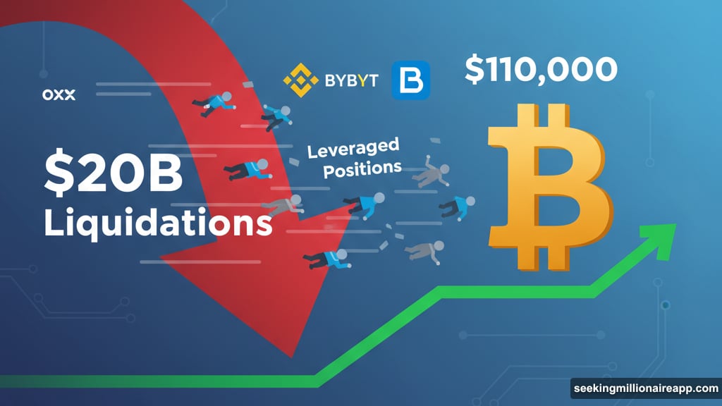 Bitcoin barely flinched below $110,000 despite twenty billion liquidation wave