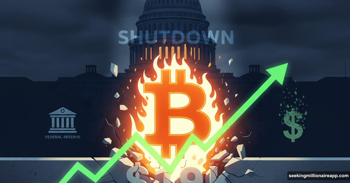 Bitcoin breaking through $119K barrier during U.S. government shutdown
