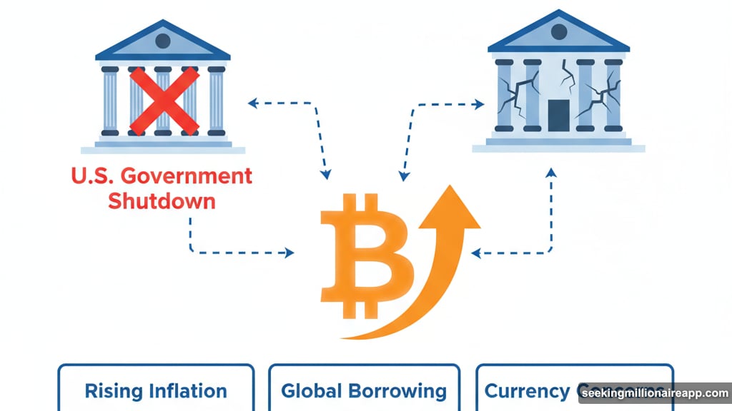 Society loses faith in governments and local banks driving Bitcoin
