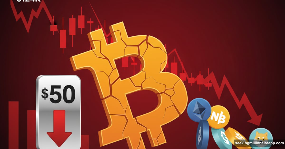 Bitcoin stumbles downward with cracks as silver crashes from peak