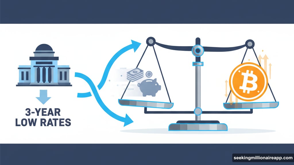 Lower interest rates make Bitcoin more attractive than traditional savings