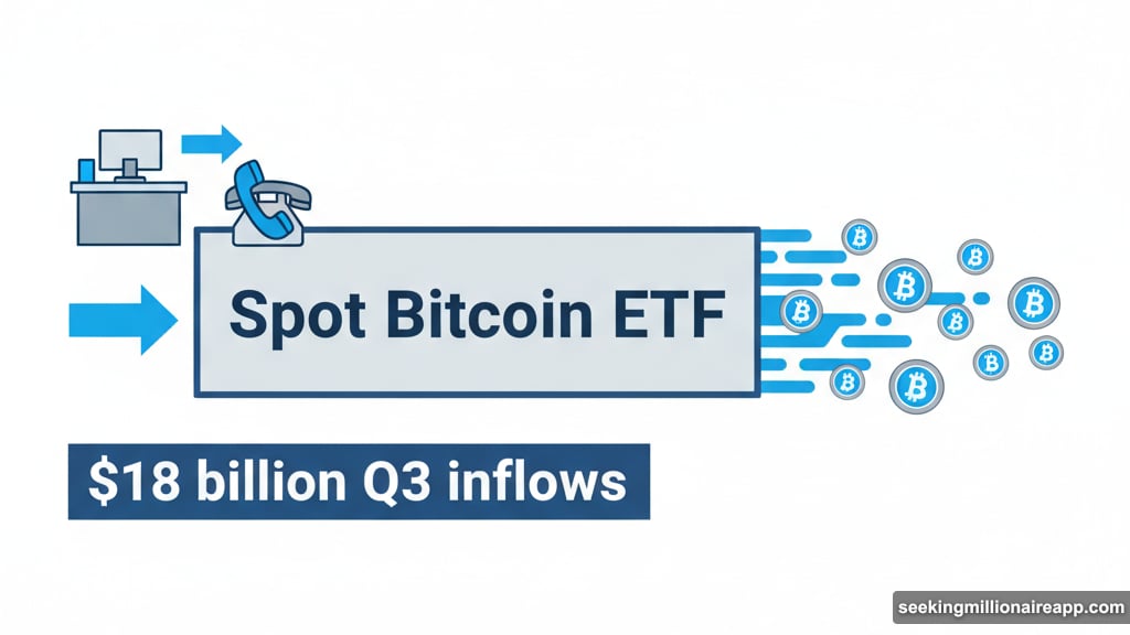 U.S. spot bitcoin ETFs pulled in eighteen billion dollars during Q3