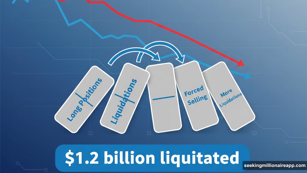 Liquidations cascade effect triggered by Bitcoin falling under $107,000