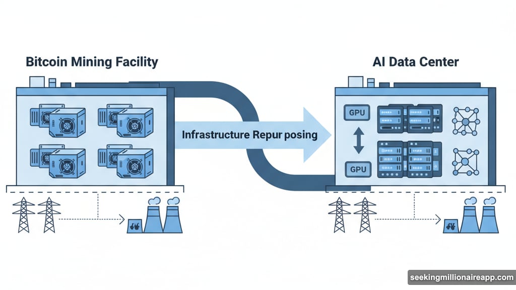 Bitcoin miners repurpose power infrastructure for AI compute workloads