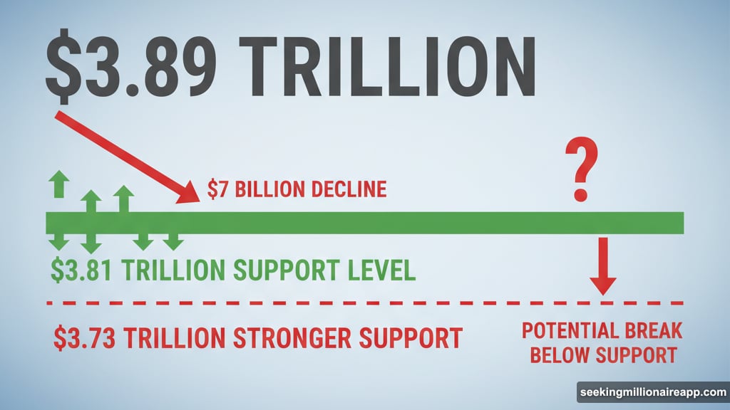 Total crypto market cap holds critical $3.81 trillion support level