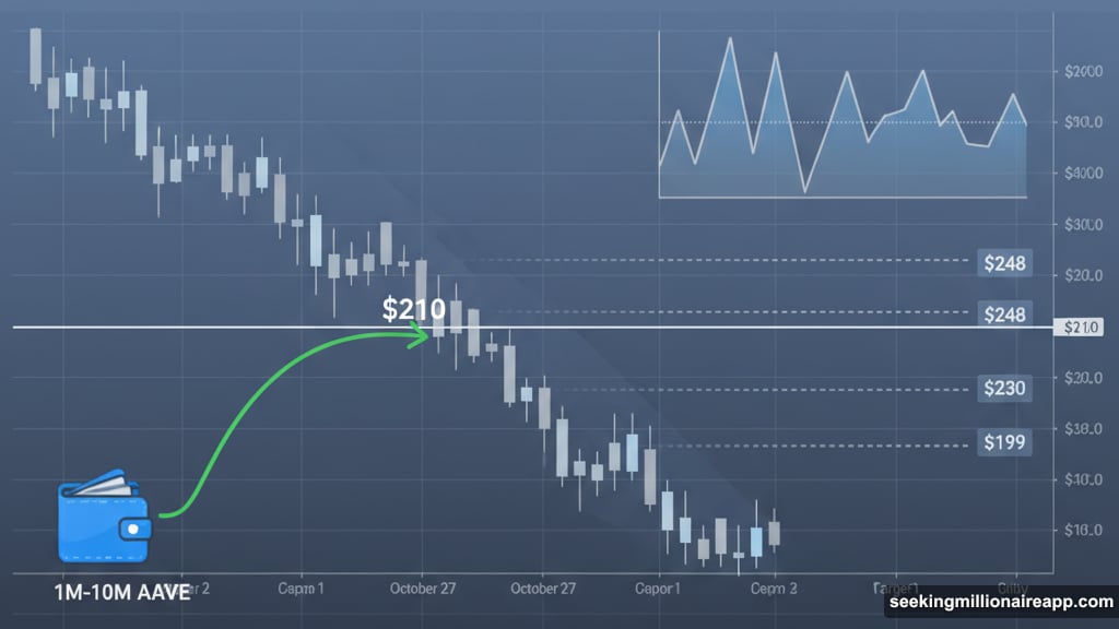 AAVE whales added seventeen million dollars during the dip