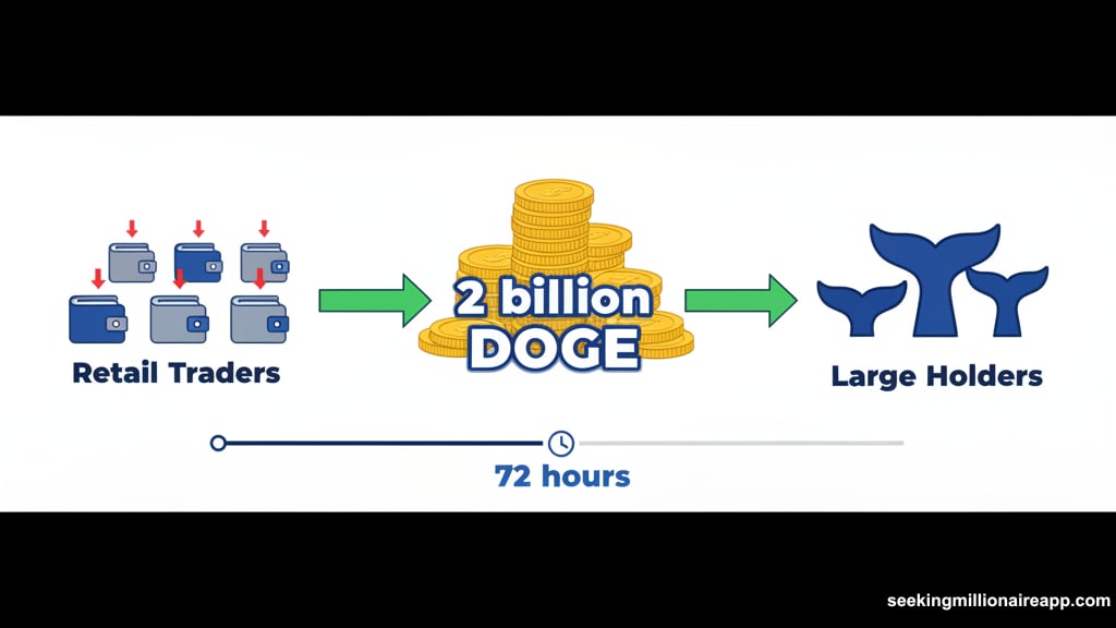 Whales accumulated 2 billion DOGE over past 72 hours