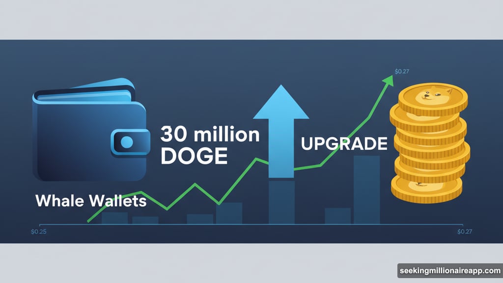 Whale wallets added 30 million DOGE during the rally