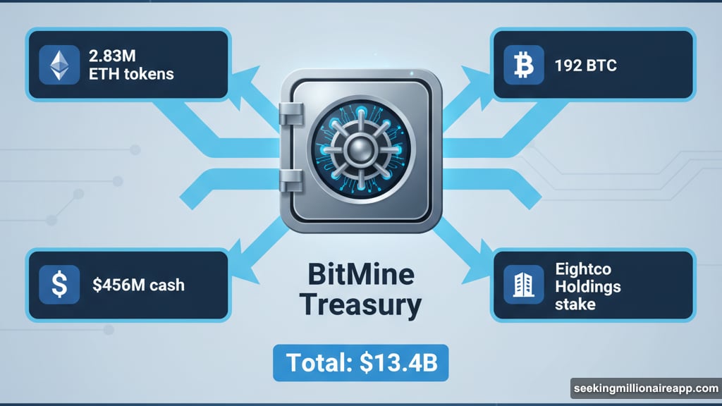 BitMine treasury includes ETH, bitcoin, cash, and Worldcoin holdings