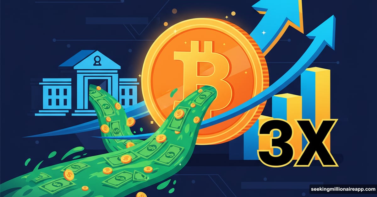 Bitcoin surging upward as Federal Reserve liquidity flows toward cryptocurrency