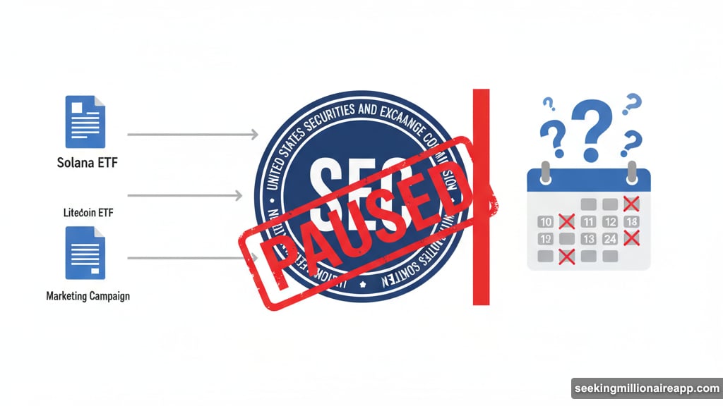 SEC approval process frozen for Solana and Litecoin ETF launches