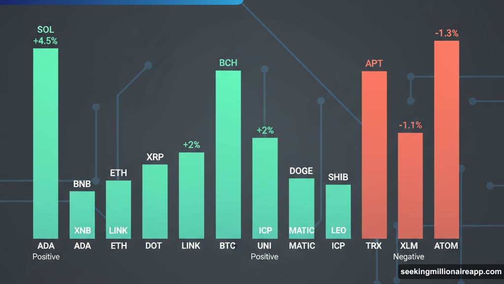 Market breadth shows fifteen of twenty assets traded higher Thursday