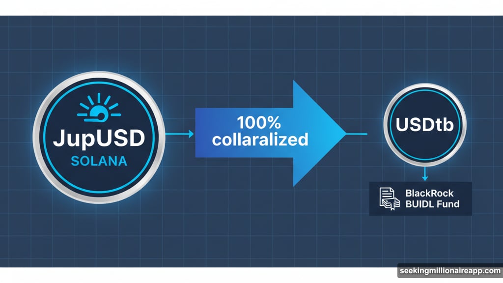 JupUSD fully backed by USDtb and BlackRock treasury funds