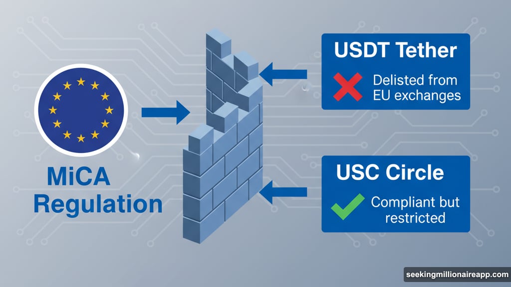 MiCA regulation forces compliance or exit from European stablecoin market