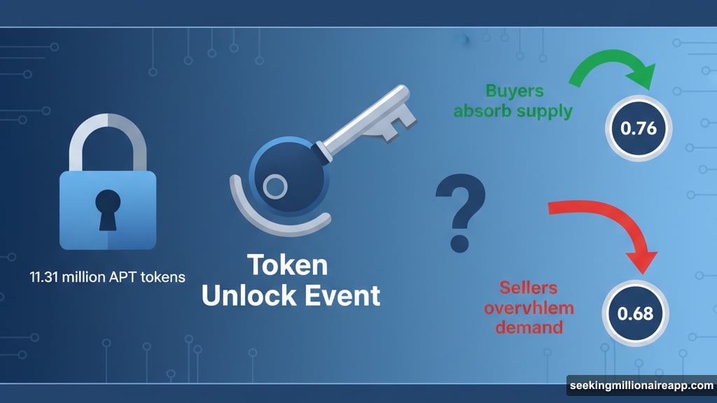 Token unlocks create volatility as new supply enters circulation