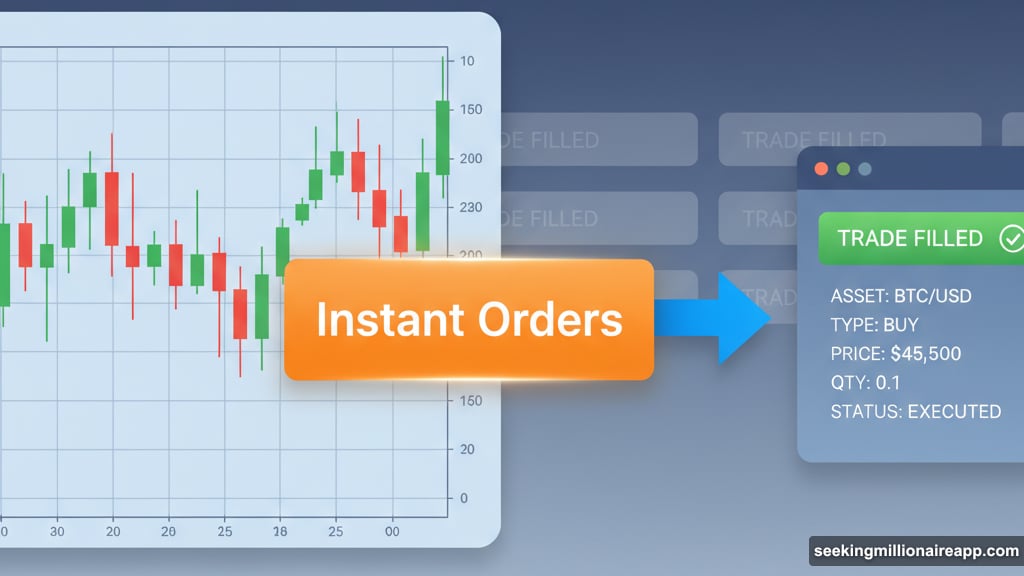 Place buy or sell orders directly from charts in single tap