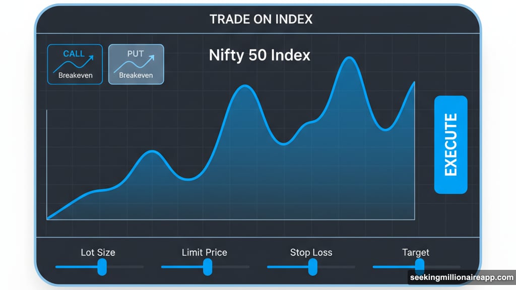 Study index charts and place orders from the same view