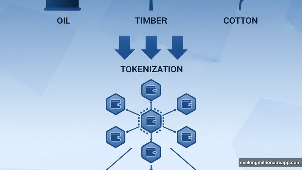 Tokenization splits physical assets like oil and timber into digital shares