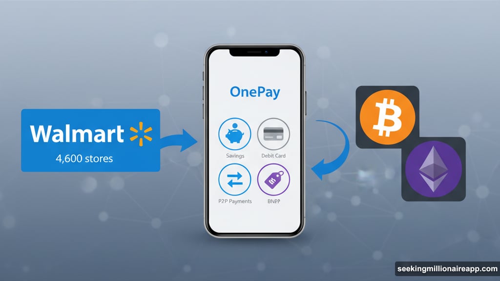 Walmart-backed OnePay adding bitcoin and ether crypto trading features
