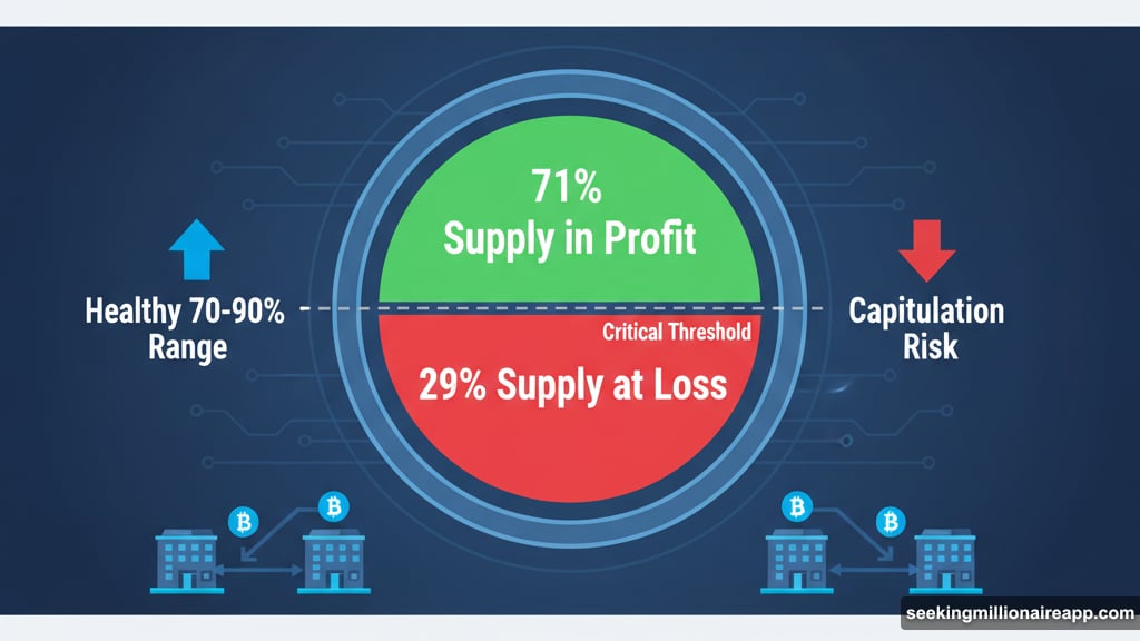 Supply in profit drops to seventy percent critical threshold