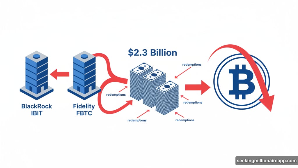 Bitcoin ETFs shed $2.3 billion as institutions bail from crypto