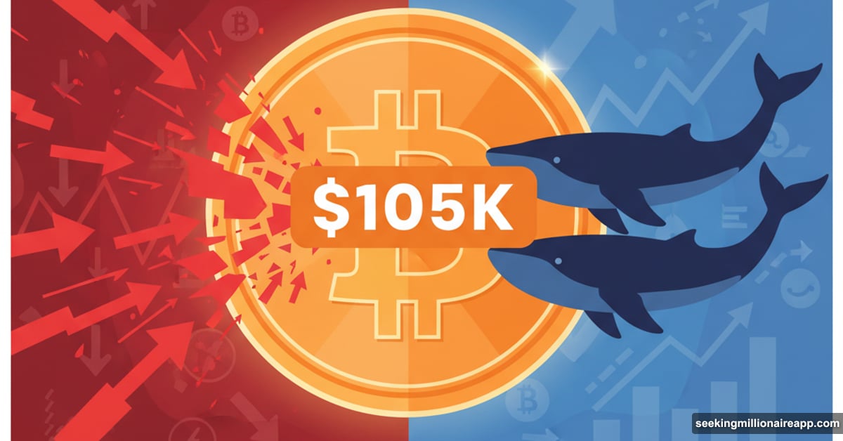 Bitcoin holds strong at $105K while whales absorb massive selling pressure
