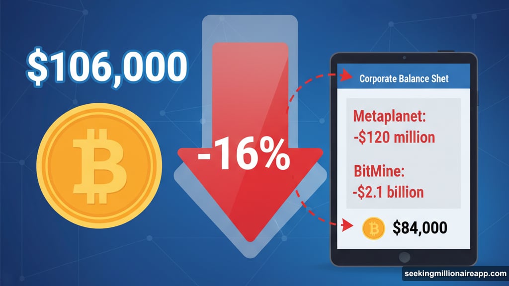 Bitcoin's monthly drop erased equity buffers and created unrealized losses