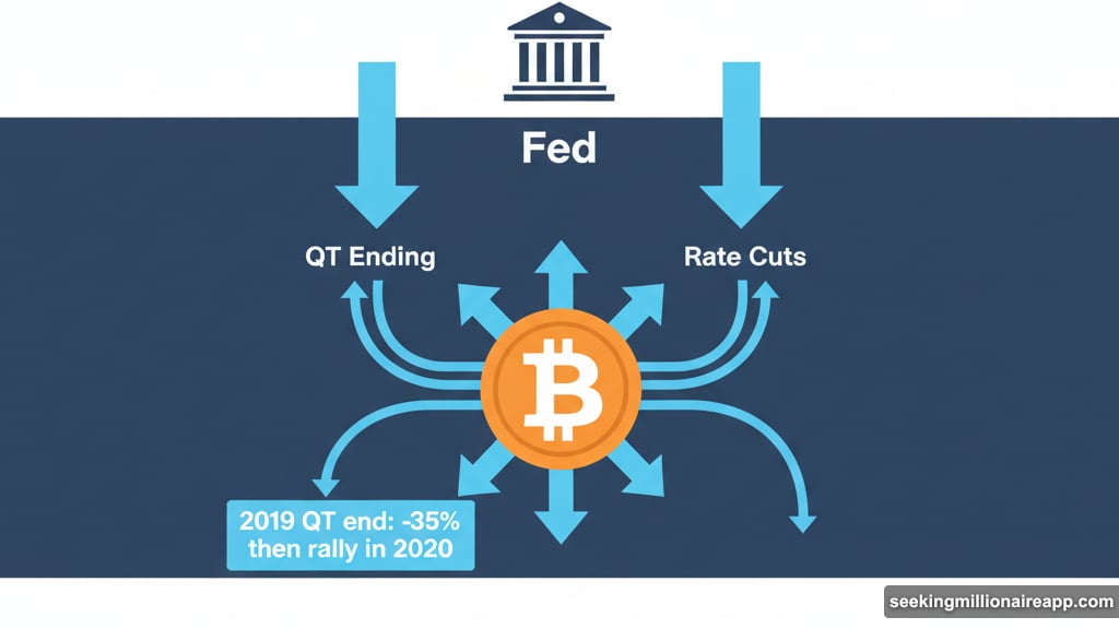 Federal Reserve ends Quantitative Tightening and cuts rates favoring Bitcoin