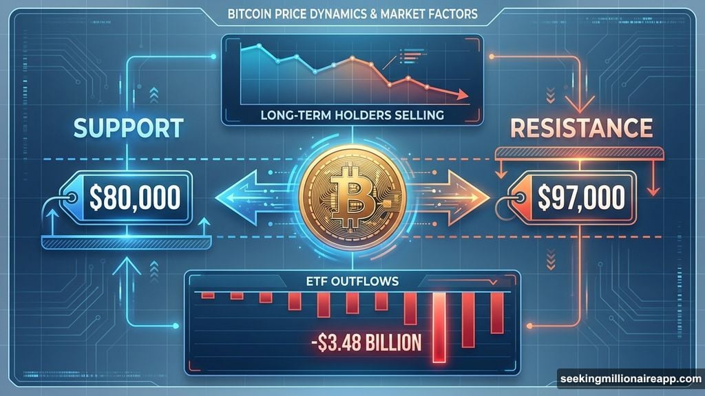 Bitcoin price battle between eighty thousand support and resistance levels