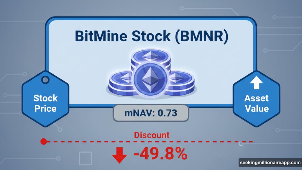 Market-to-net-asset-value compression traps BitMine investors with massive discounts