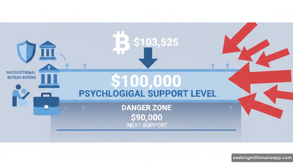 Bitcoin's critical $100,000 support level defended by institutional buyers