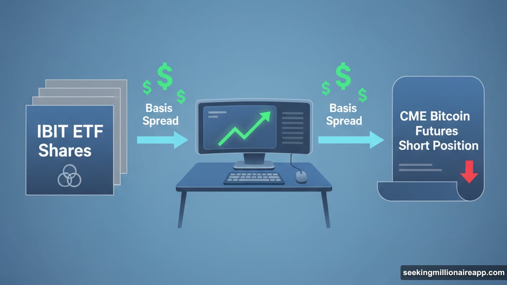 Hedge funds buy IBIT ETF then short CME Bitcoin futures