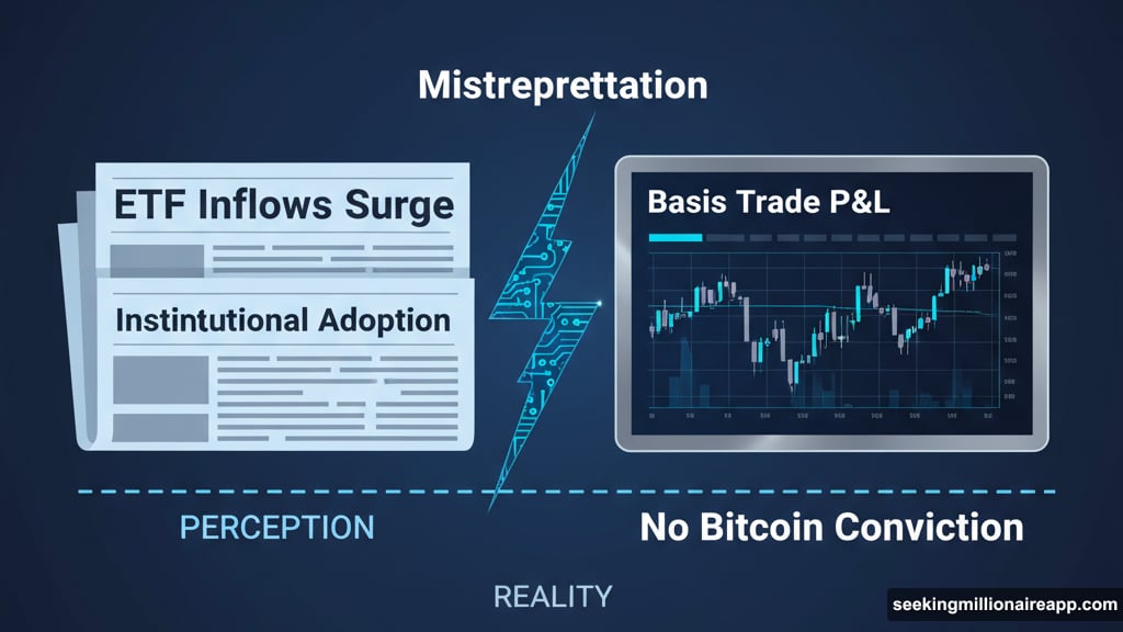 Retail investors misread ETF flows as institutional Bitcoin sentiment
