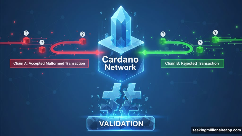 Malformed transaction created two separate Cardano chains running simultaneously