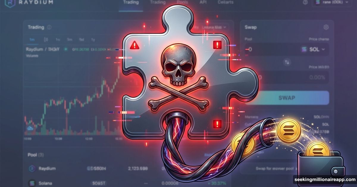 Malicious Chrome extension stealing Solana cryptocurrency from Raydium swaps