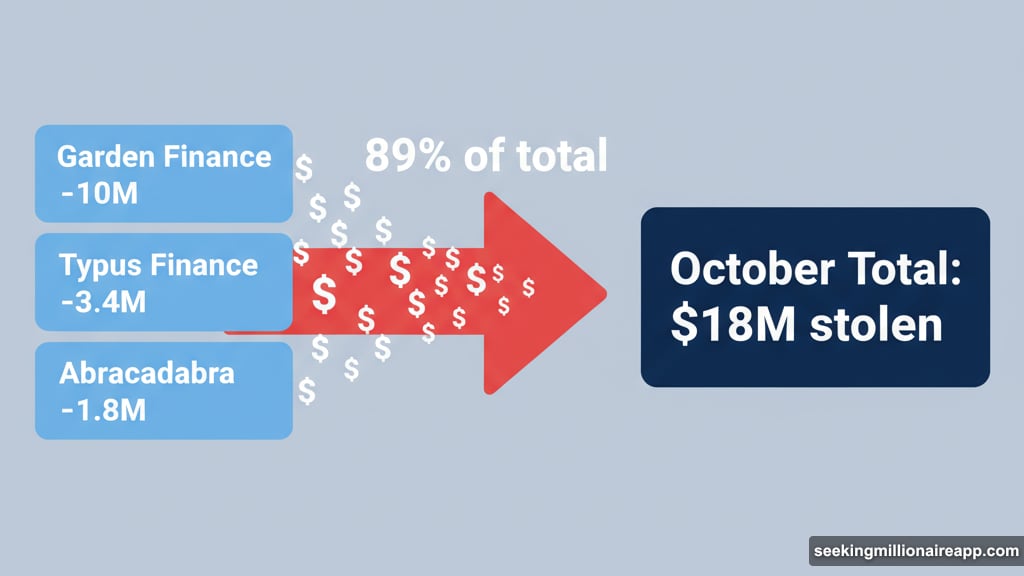 Three protocols lost $16.2 million combined in October attacks