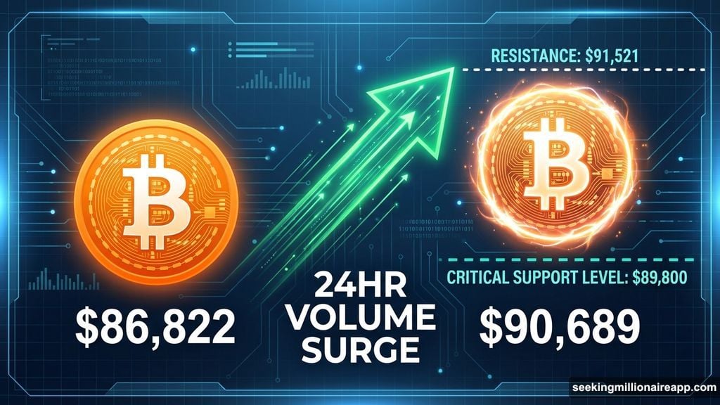 Bitcoin pushed past $90,000 after weeks of uncertainty and volume increase