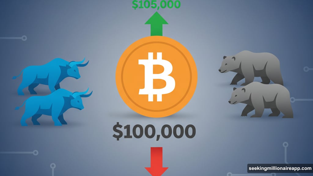 Bitcoin holds steady above $100,000 psychological support level