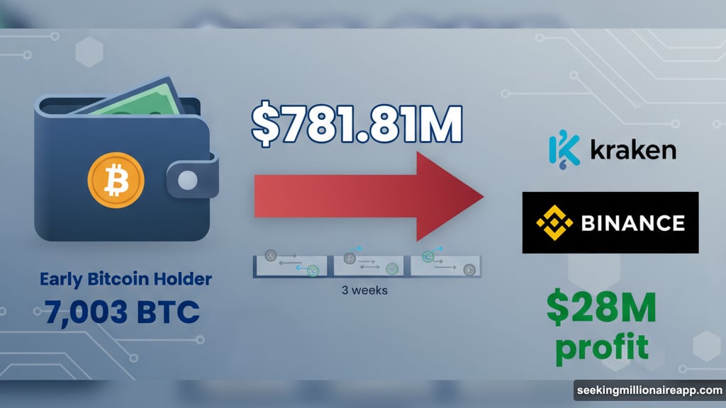 Bitcoin OG deposits 7,003 BTC worth $781 million to exchanges