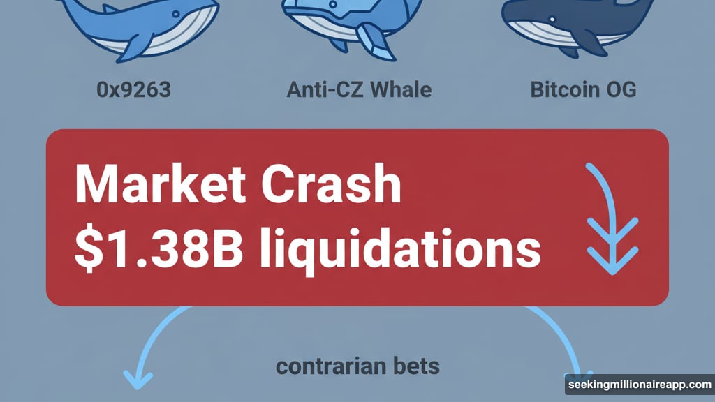 Three crypto whales opening massive long positions during market crash
