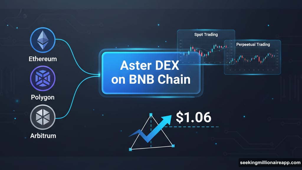 Aster offers spot and perpetual trading across multiple blockchains