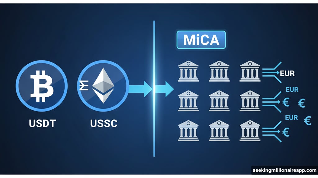 European banks launching MiCA-compliant euro stablecoins challenging USDT and USDC