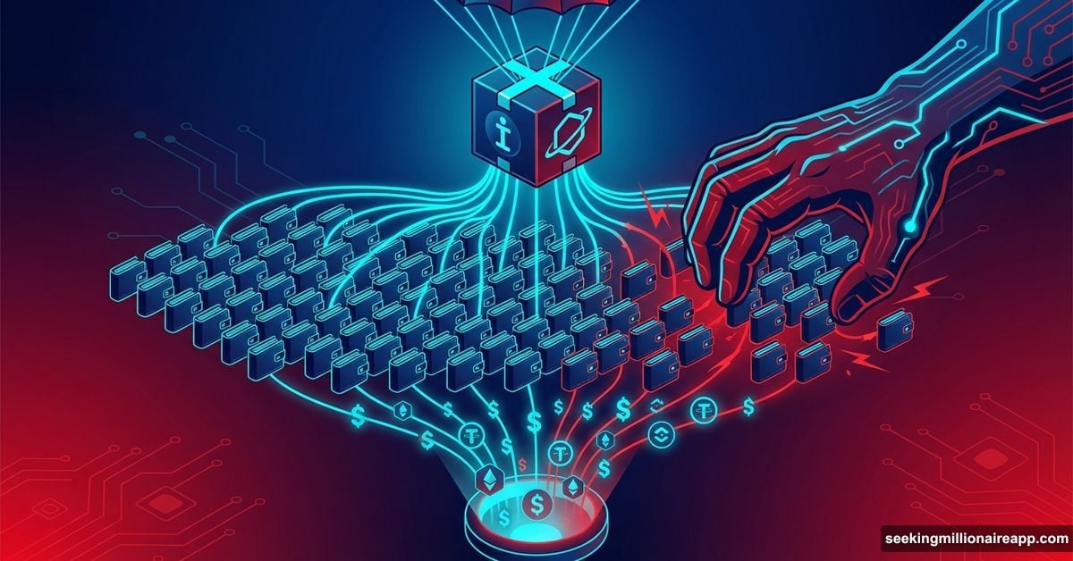 Single entity using 900 coordinated wallets capturing IRYS airdrop tokens